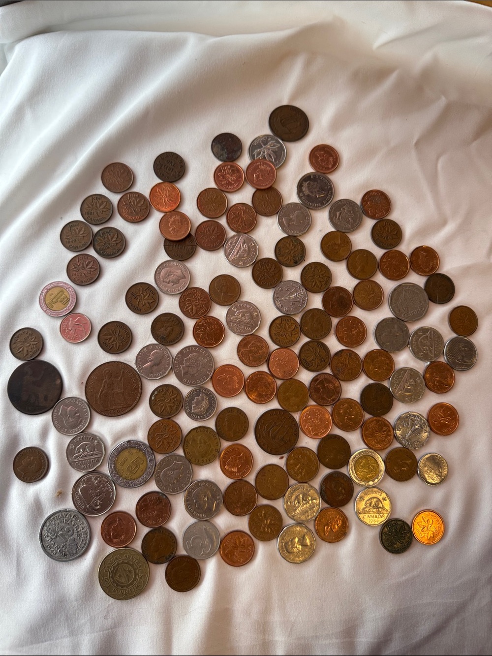 Canadian British Old Penny Nickel coin lot